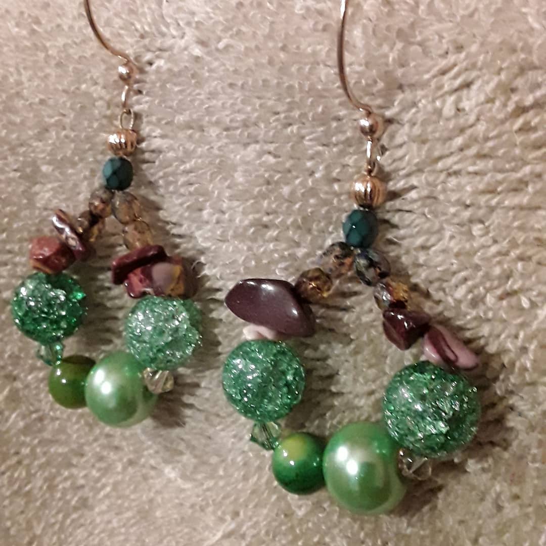 Pearls, and Crystals Earrings